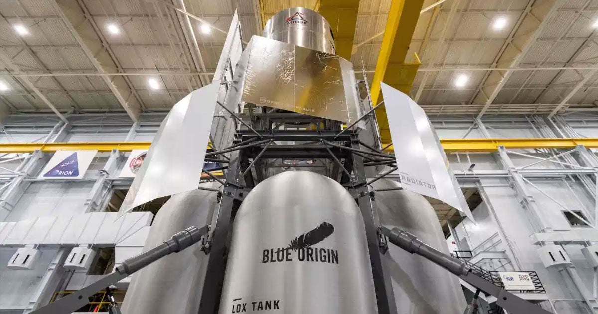 Blue Origin just delivered an engineering mockup of a lander that could one day carry American astronauts down to the surface of the Moon to NASA.