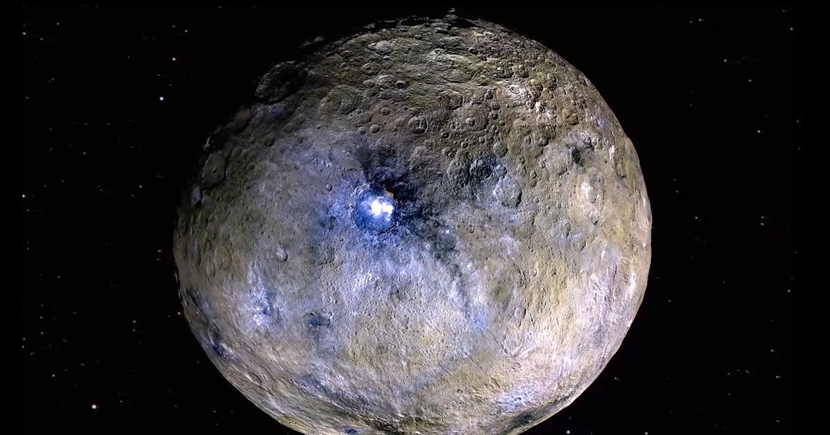 According to several new studies published today in the journal Nature, space rock Ceres holds massive reservoirs of sea water underneath its surface.