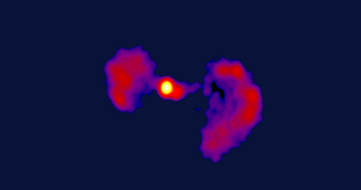 NASA astronomers spotted a galaxy some 500 million light-years away that looks suspiciously like Darth Vader’s TIE fighter spacecraft from 'Star Wars.'"