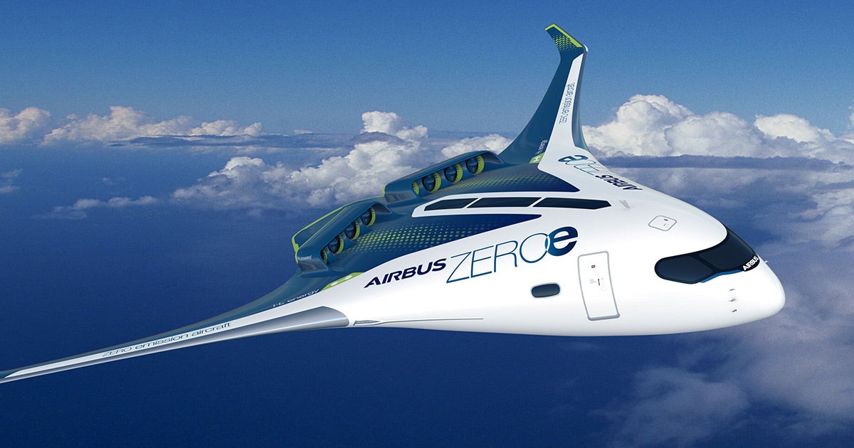 European aerospace corporation Airbus has come up with three "ZEROe" airplane designs that rely on hydrogen power — not polluting aviation-grade kerosene.