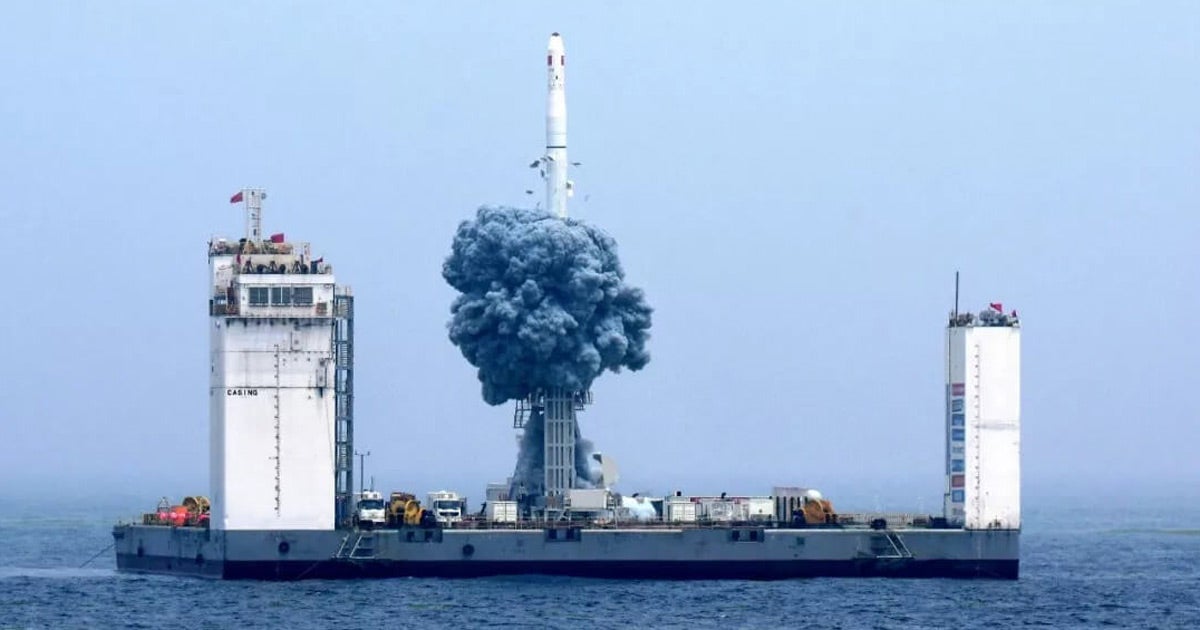 China's largest defense contractor is constructing a floating spaceport to launch its rockets off the coast of Haiyang city on the Eastern coast.
