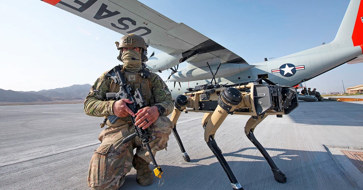 The Air Force deployed four-legged "robot dogs" to defend its perimeters during a recent field test, as The Drive reports.