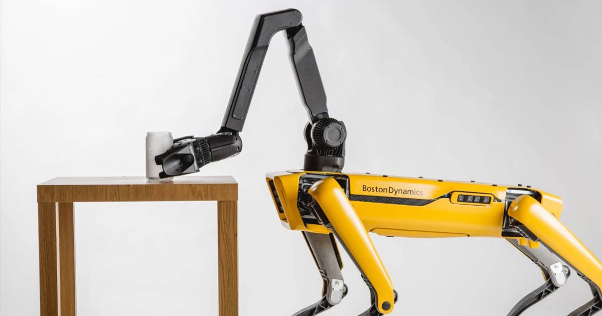 Boston Dynamics will sell accessories for its robodog Spot, including charging bricks, camera kits — and even a prehensile arm.