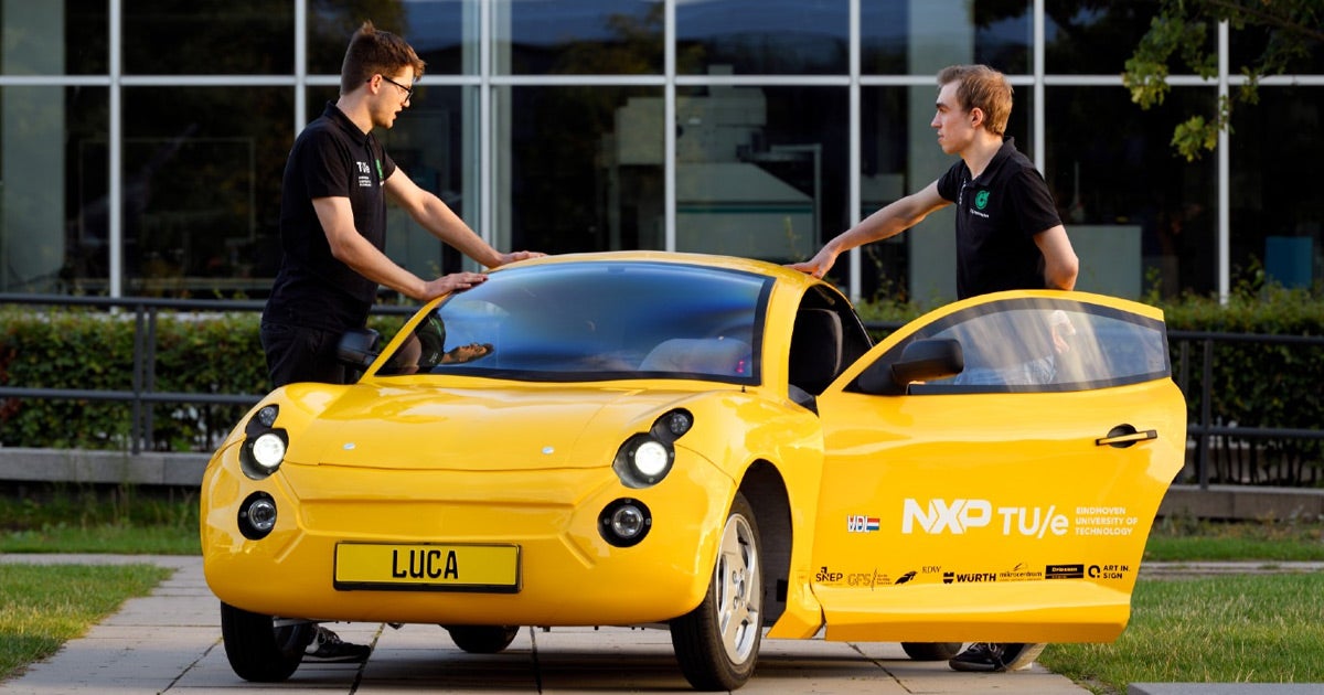 A team of students from the Eindhoven University of Technology in the Netherlands have created a car that's almost entirely made out of recycled waste.