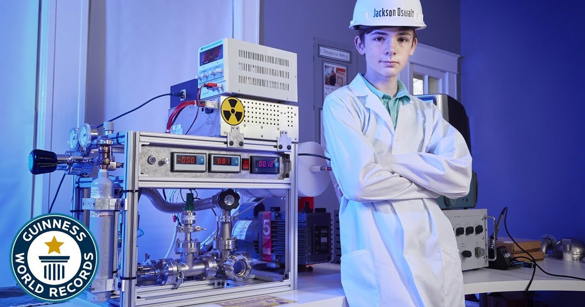 With just hours left before he turned 13, Jackson Oswalt managed to fuse two deuterium atoms together in a fusion reactor he built — in his play room.