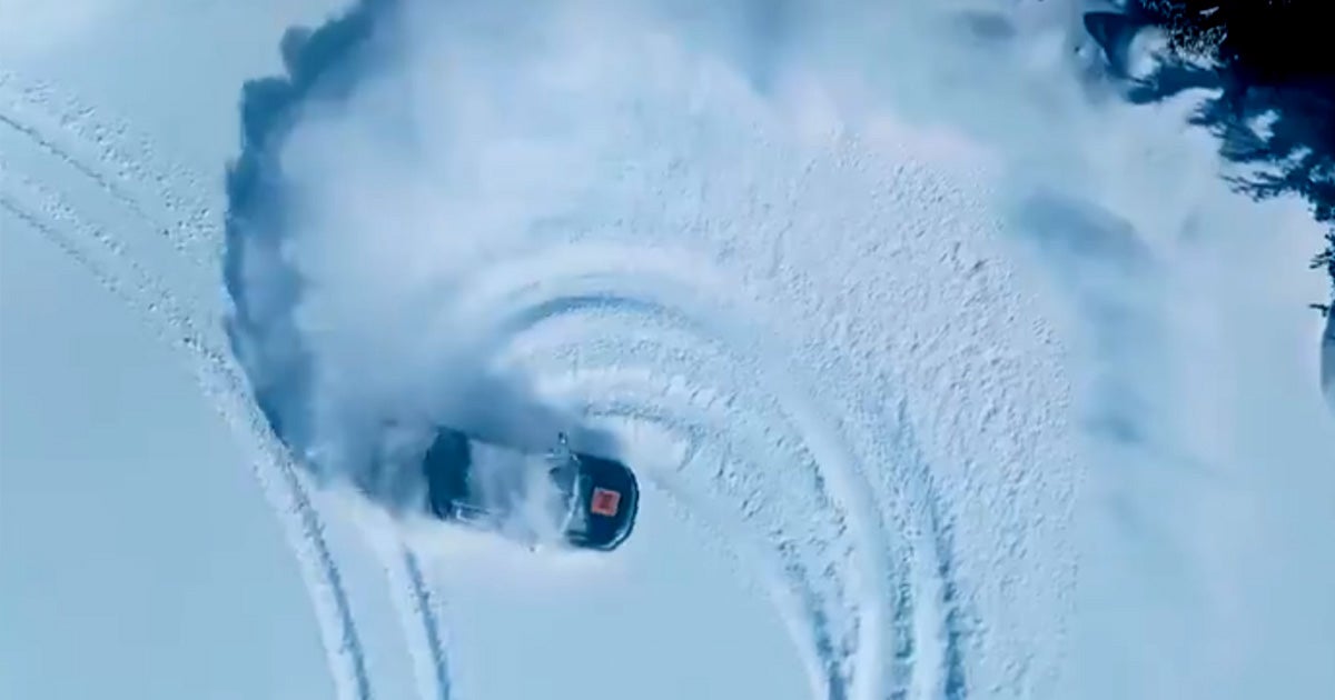 In a new ad, Ford showed off its massive electric F-150 truck tearing through a winter wonderland, drifting around a frozen lake track like a pro.