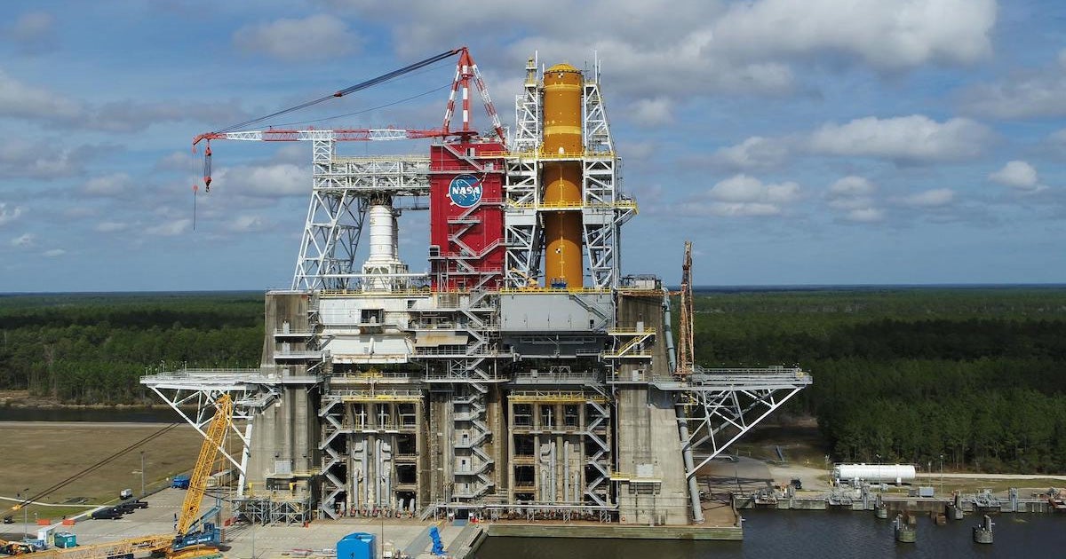 NASA has powered up the core stage of its Space Launch System (SLS), a heavy lift rocket that's meant to one day allow Americans to return to the Moon.