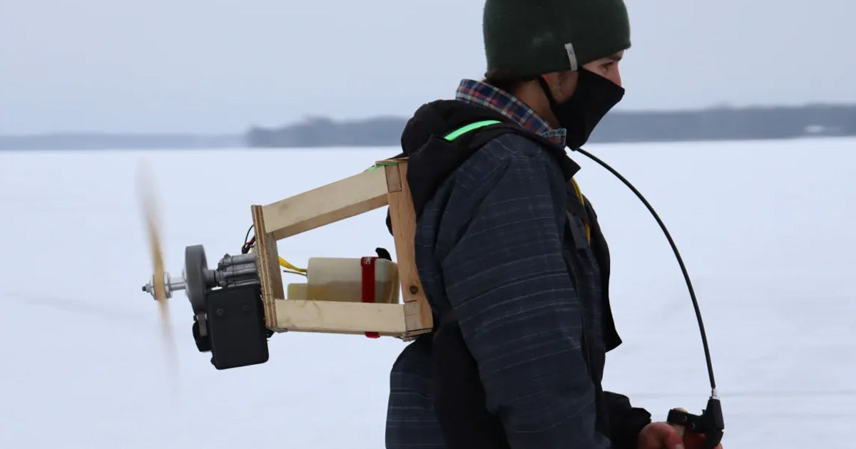 Canadian tinkerer Brydon Gibson, 24-year-old Ottawa native, has built himself a "jetpack" that can allow him to ice skate at up to 25 mph, the CBC reports.