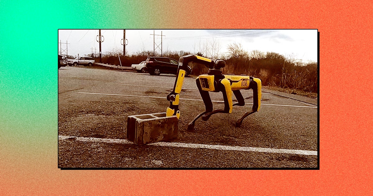 Boston Dynamics released another highlight reel of its dog-like robot, Spot, using its new robot arm to grab objects and draw with chalk.