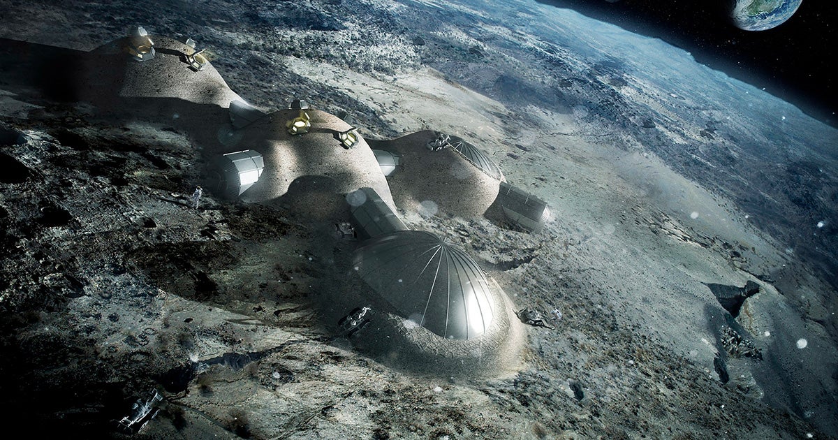Kilometer-high towers constructed out of lunar concrete and covered in solar panels at the Moon's poles could provide lunar bases with plenty of power.