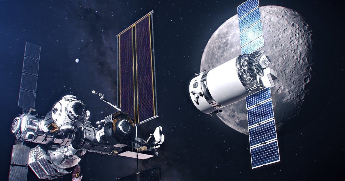 NASA has released a number of gorgeous digital renders of a SpaceX Dragon XL lunar resupply spacecraft rendezvousing with the lunar Gateway.
