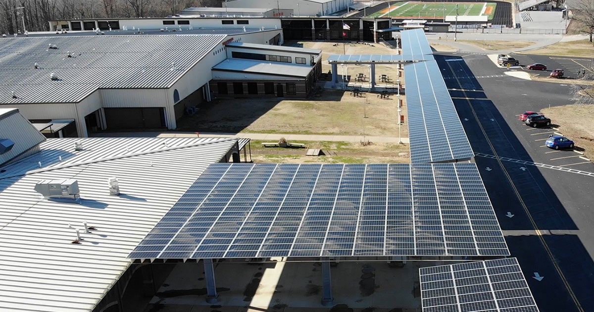 A rural school in Batesville, Arkansas generated enough solar energy to give every teacher up to $15,000 in raises, as CBS News reports.