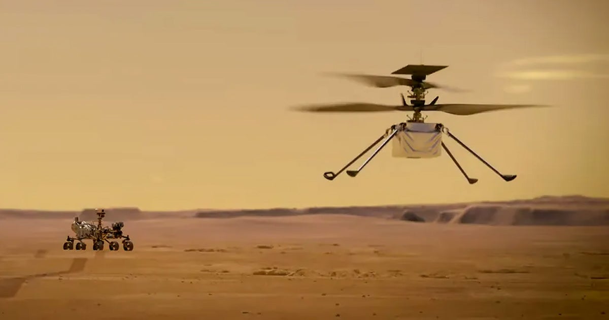 During its third heroic flight on the surface of Mars on April 25, NASA's Mars Ingenuity helicopter managed to catch the Perseverance rover in the frame.