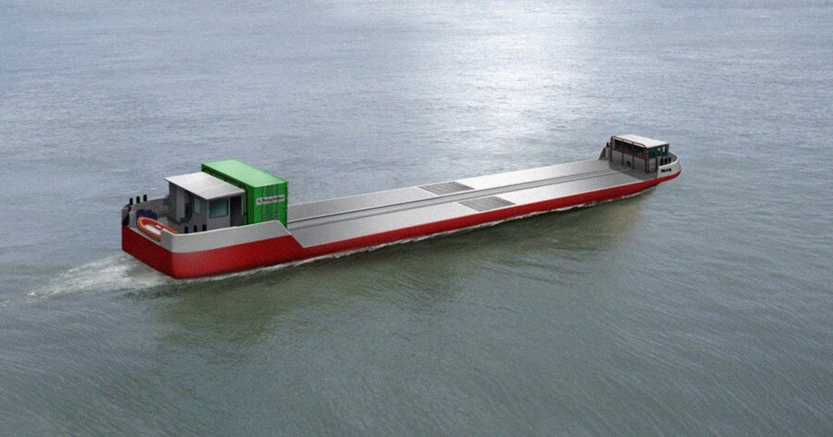 A French company is developing the world's first hydrogen-powered cargo transport vessel that is set to make its debut some time later this year.