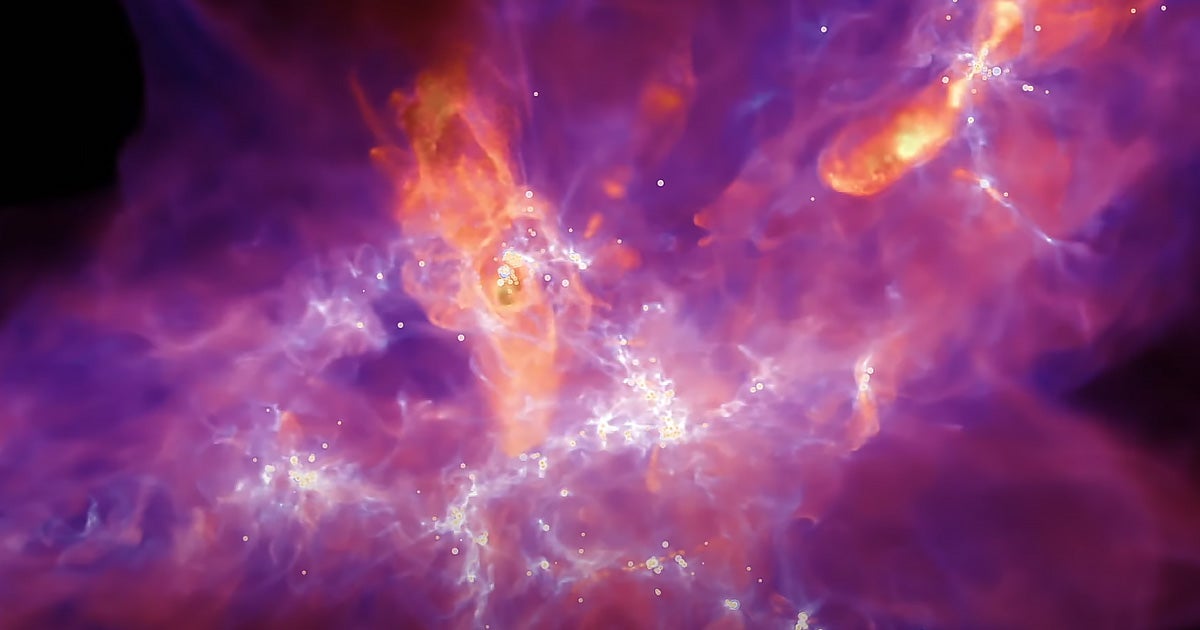 A team of researchers from Northwestern University have created a high-resolution 3D simulation of the moment a star is formed.