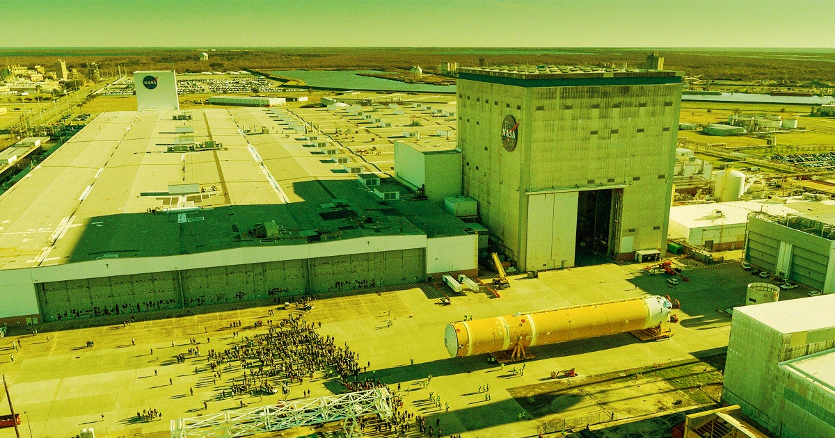 The Michoud Assembly Facility, where NASA is assembling its heavy-lift, lunar mission launching Space Launch System, has literal holes in the roof.