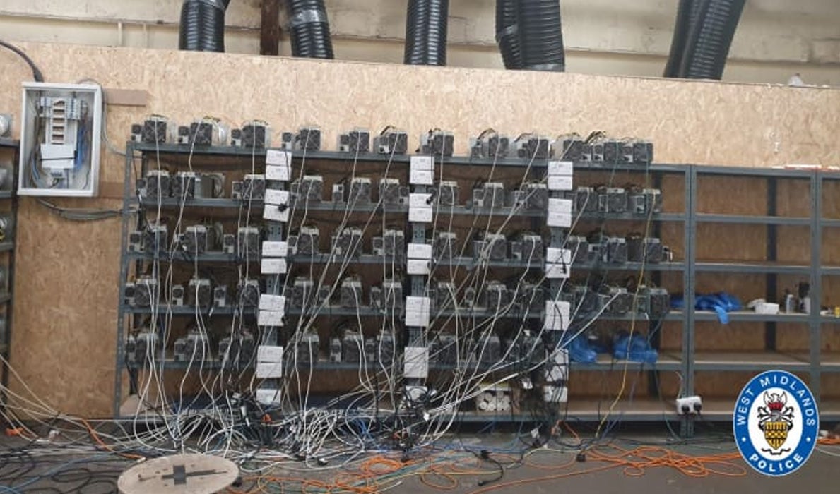 British police raided a facility they thought was hiding an indoor police farm because of its heat signature but found a Bitcoin mine instead.