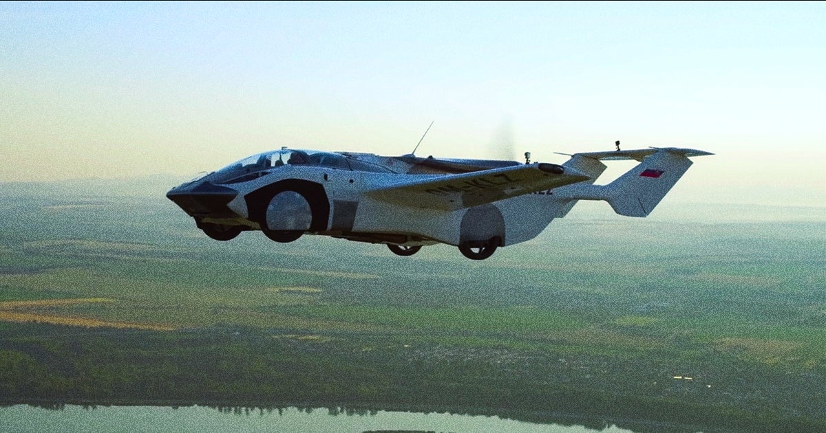 A Transformer-like car that can switch back and forth into a personal airplane just completed a brief test flight in Slovakia.