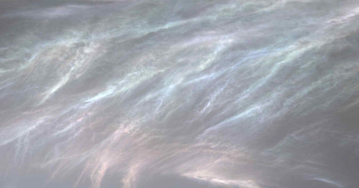 NASA's Curiosity Mars rover has taken a series of photographs of gorgeous multicolored clouds, shimmering in the evening Sun on Mars.