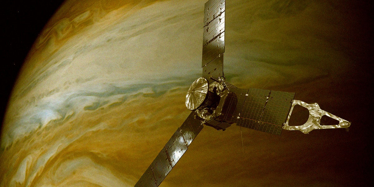 NASA' Juno spacecraft took two stunning images of Jupiter's largest moon Ganymede during a June 7 flyby.