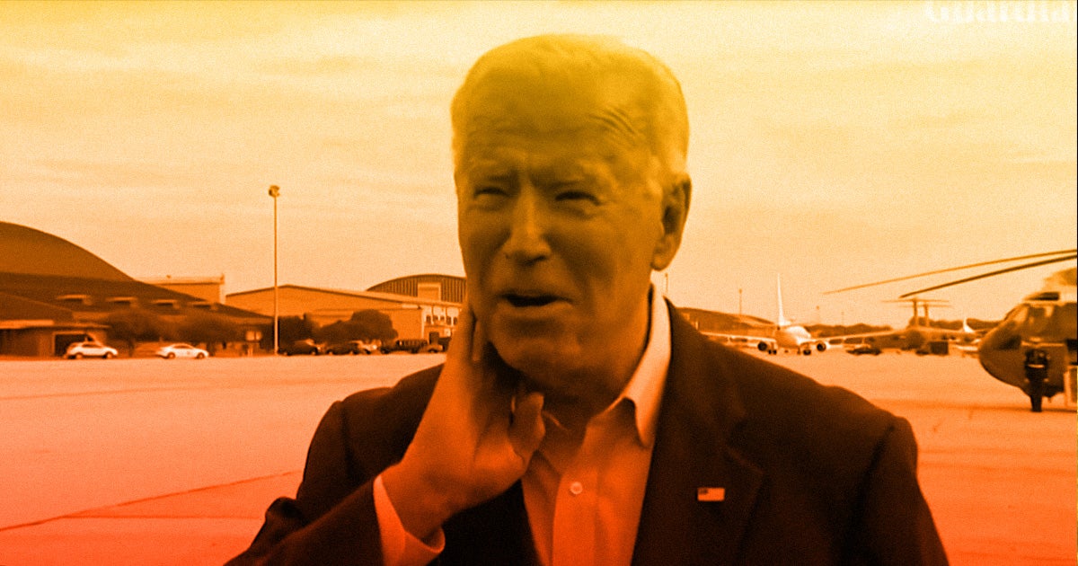 The White House's plane was grounded by cicadas. One particularly adventurous cicada managed to get a hold of POTUS Joe Biden.