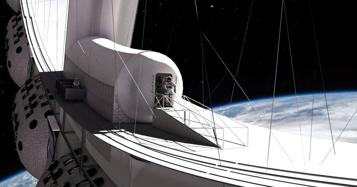 Orbital Assembly Corporation has unveiled a robot capable of churning out parts for a ring-shaped luxury hotel that's meant to one day orbit the Earth.