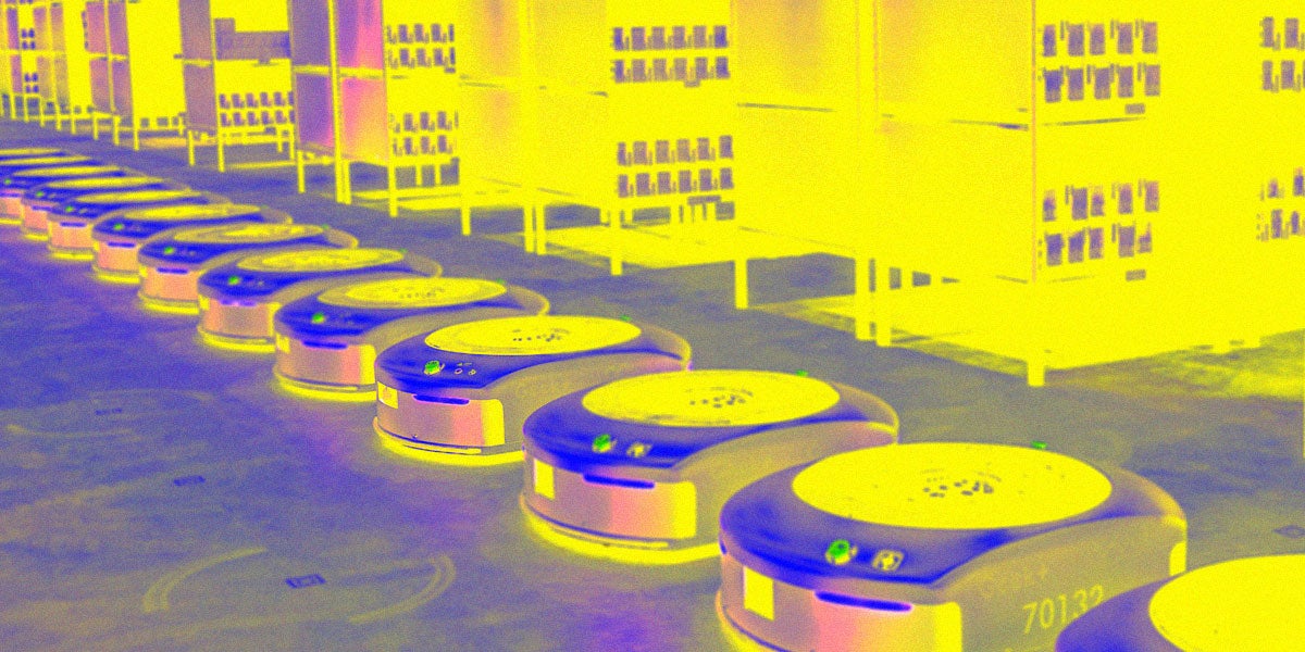 A gigantic swarm of autonomous warehouse robots becomes both more sophisticated and efficient the more individual robots are put to work.