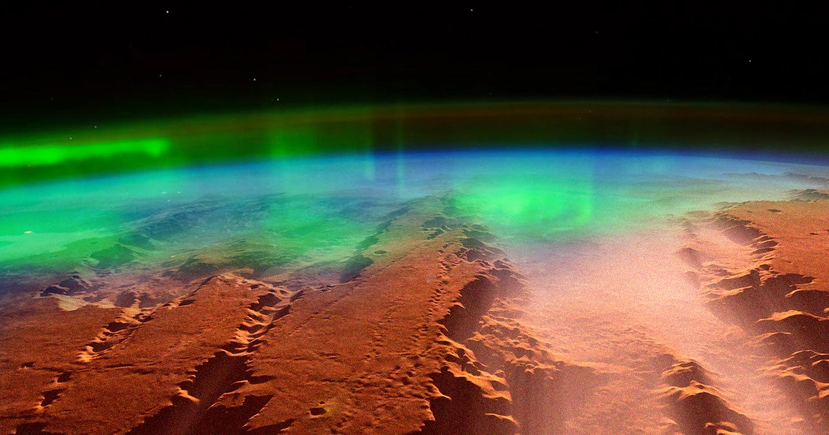 A probe sent by the United Arab Emirates to study the Martian atmosphere has caught beautiful and fleeting auroras on camera.
