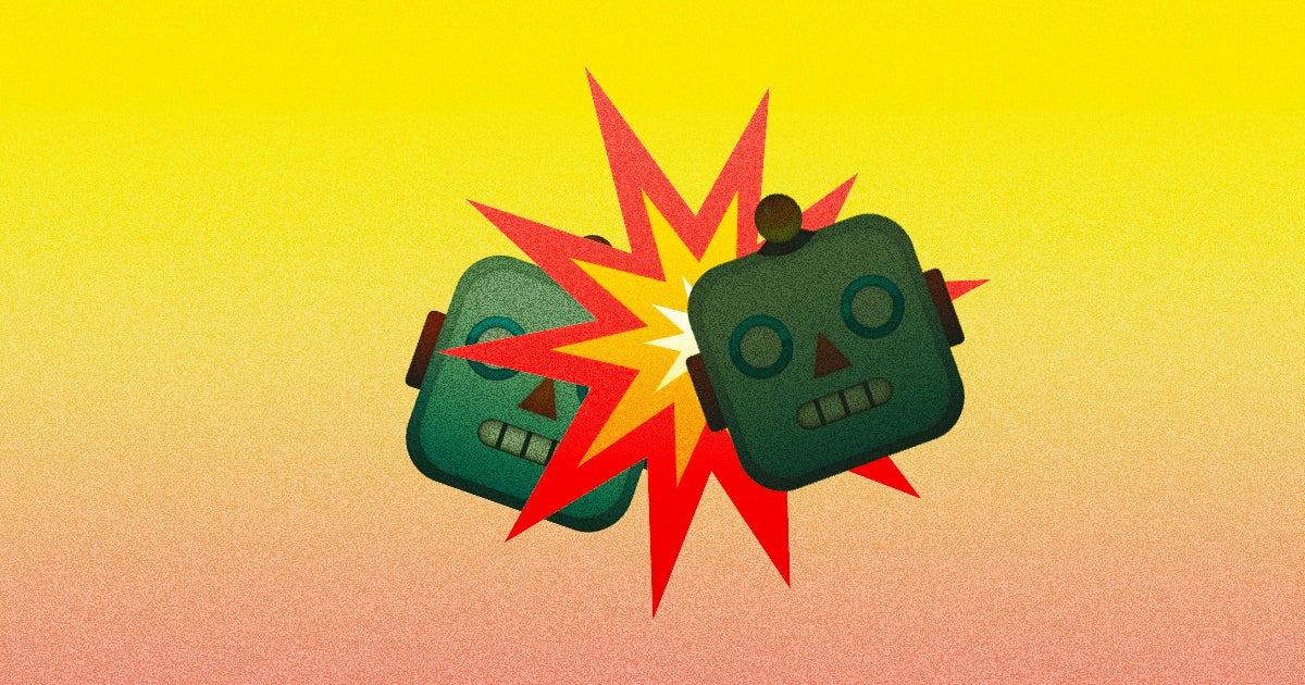Warehouse robots in London started a fire and disrupted thousands of grocery orders when they crashed into each other on the job.