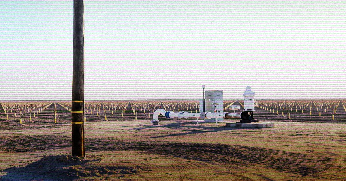 Corcoran, Califronia has sunk "the equivalent of a two-story house" over the past century due to massive irrigation efforts and drought.