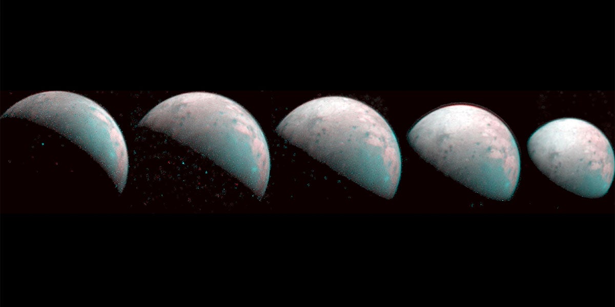 Juno has created a gorgeous infrared map of Jupiter's moon Ganymede during a flyby last month, including the first-ever glimpse of its north polar region.