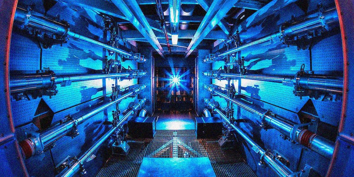 Using a gigantic laser, scientists heated up a peppercorn-sized sample of two hydrogen isotopes to well past the temperature of the Sun's core.
