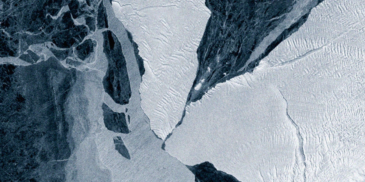 A gigantic iceberg almost crashed into and destroyed a major ice shelf in Antarctica, according to satellite imagery of the close call.