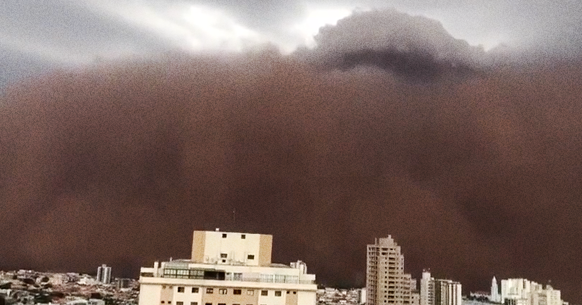 A massive dust storm struck Brazil on Sunday, with massive plumes of dirt appearing to engulf entire cities that were enduring a long-term drought.