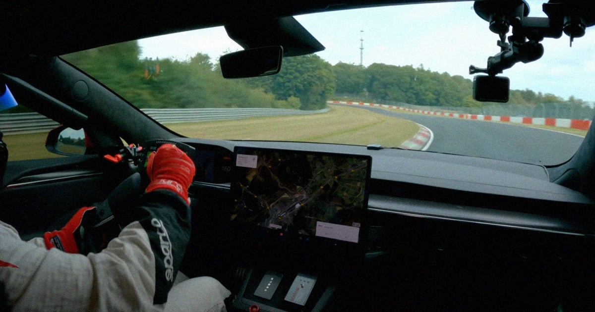 Tesla has shared a video of its Model S Plaid supercar ripping around the Nürburgring racecar track in Germany, setting an official full lap time of 7:35.