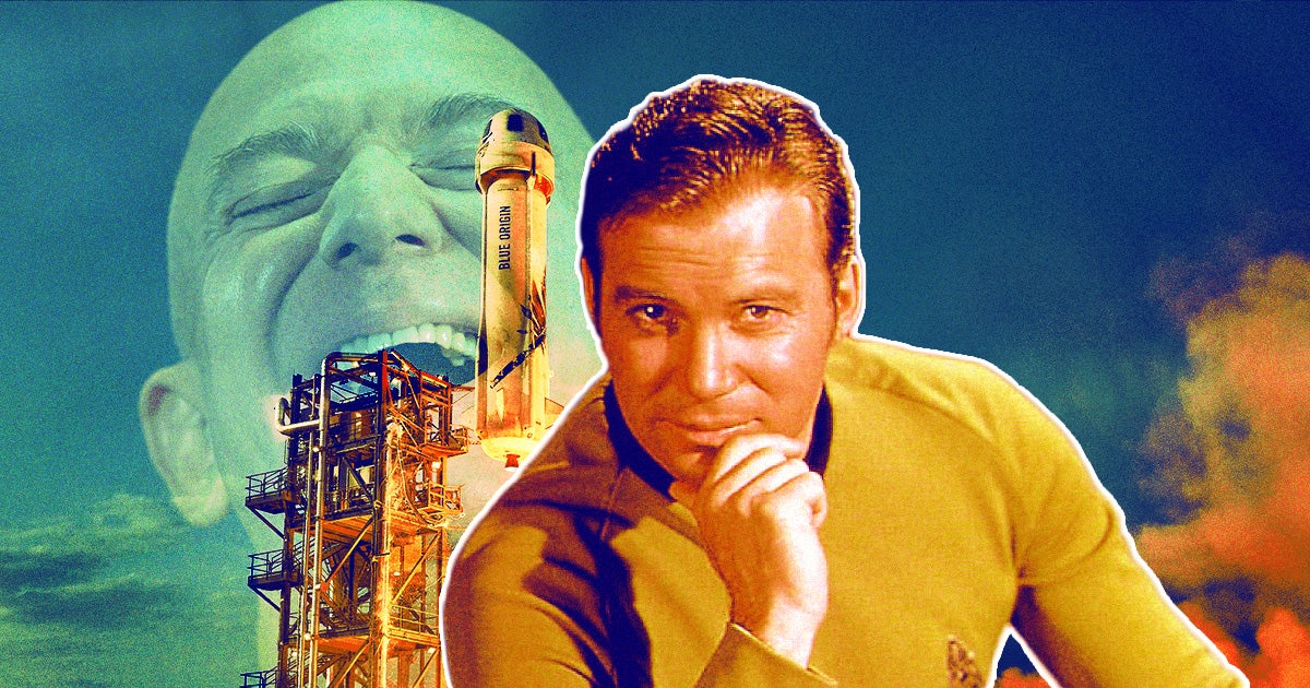 As soon as famed "Star Trek" actor William Shatner stumbled out of Blue Origin's New Shepard capsule, he was born a new man. But Jeff Bezos was distracted.