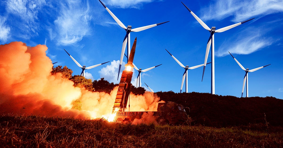 China seems to be powering a massive array of intercontinental ballistic missile silos with a huge new wind farm, so at least it's environmentally friendly.