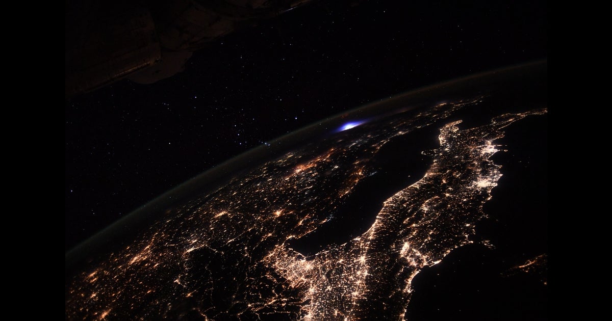 Astronauts aboard the International Space Station (ISS) spotted a strange blue glow over Europe early last month that turned out to be a "rare occurrence."