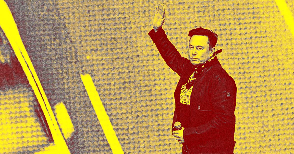 Elon Musk popped in on a rival carmaker’s executive conference to give a motivational talk as a "surprise guest."