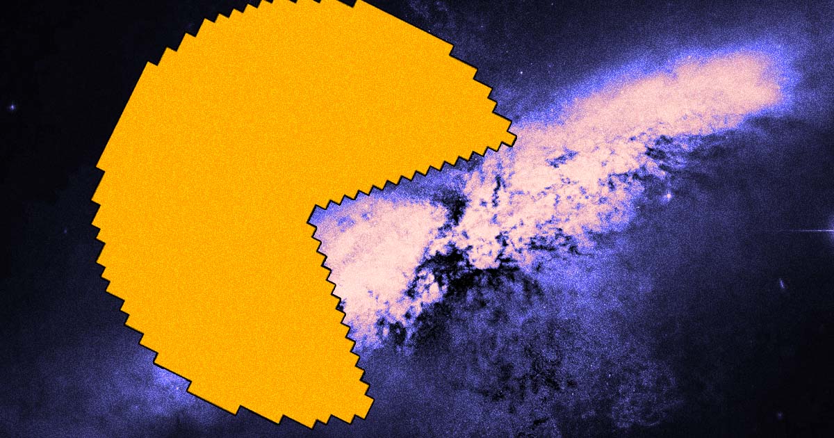 NASA's Hubble telescope just snapped a photo of a supernova's aftermath, which is shaped like Pac-Man, as it goes about gobbling up stars.