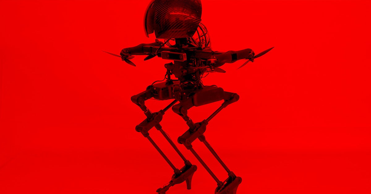 Researchers at Caltech have opened the doors to hell and allowed a creepy robot that can walk on two spindly feet and fly, to enter.