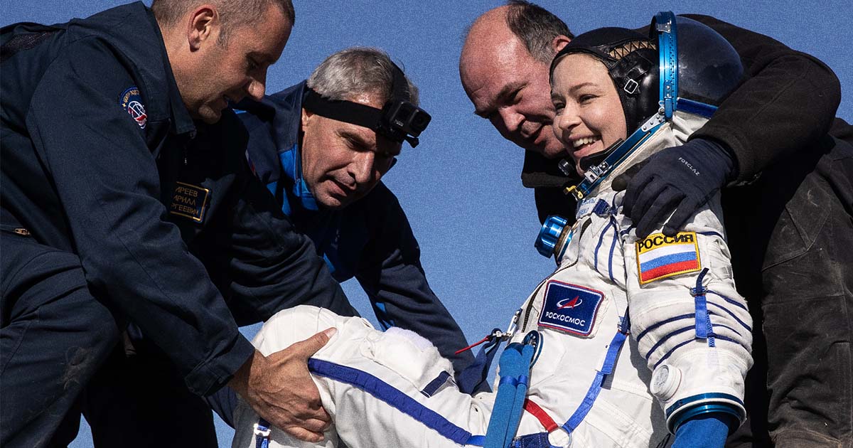After 12 days of filming aboard the International Space Station, the first ever feature-length movie shot in space has finally wrapped.