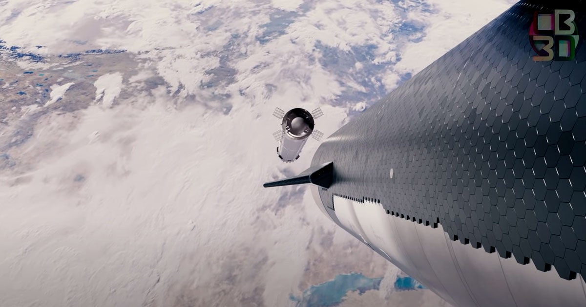 Animator and SpaceX enthusiast Corey Bass has rendered an amazingly photorealistic sequence of a Starship and Super Heavy booster launching to space.