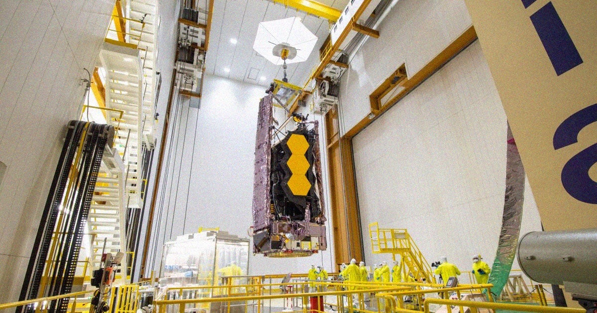 NASA delayed the launch of the James Webb Space Telescope on Tuesday after its engineers discovered a communications glitch.