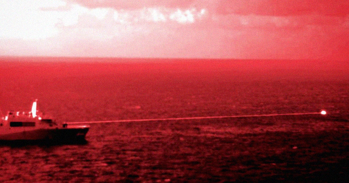 The US Navy has fired a laser weapon at a floating target in the Mideast, destroying it, the Associated Press reports.