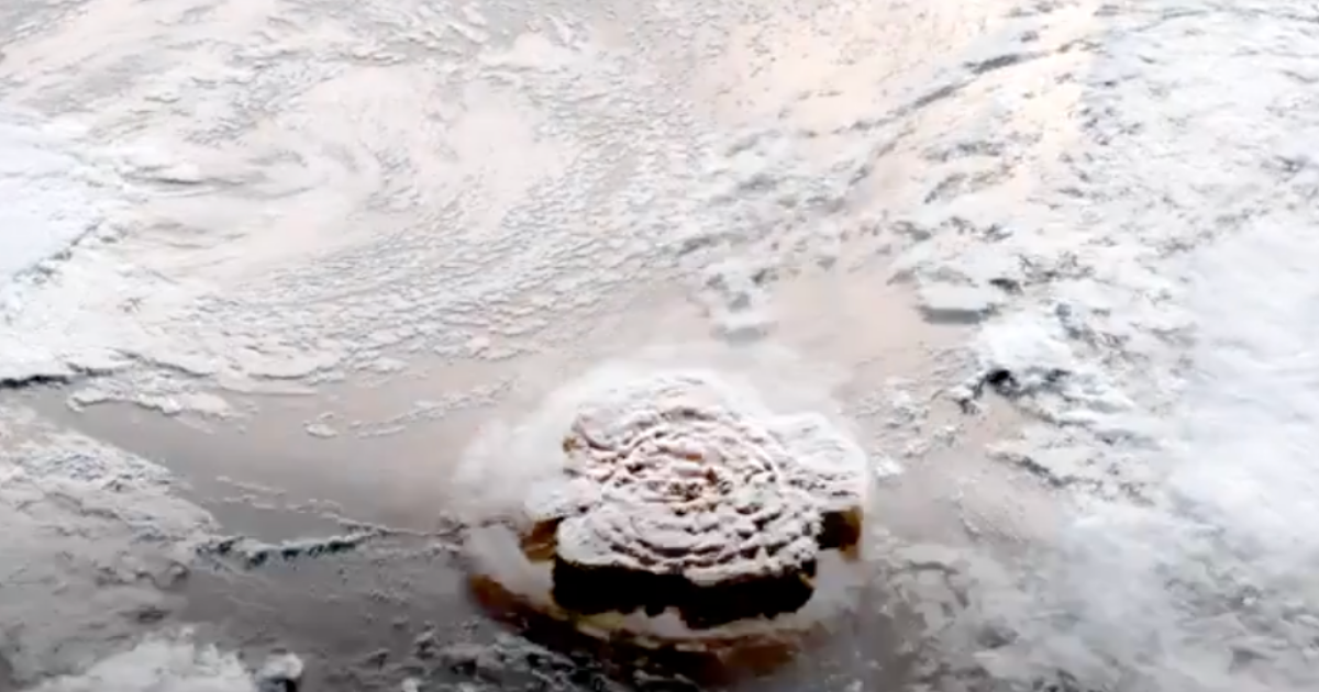 Tsunami waves that hit Tonga's Pacific island nation shores following an underwater volcano eruption— and if you want, you can watch in real time.
