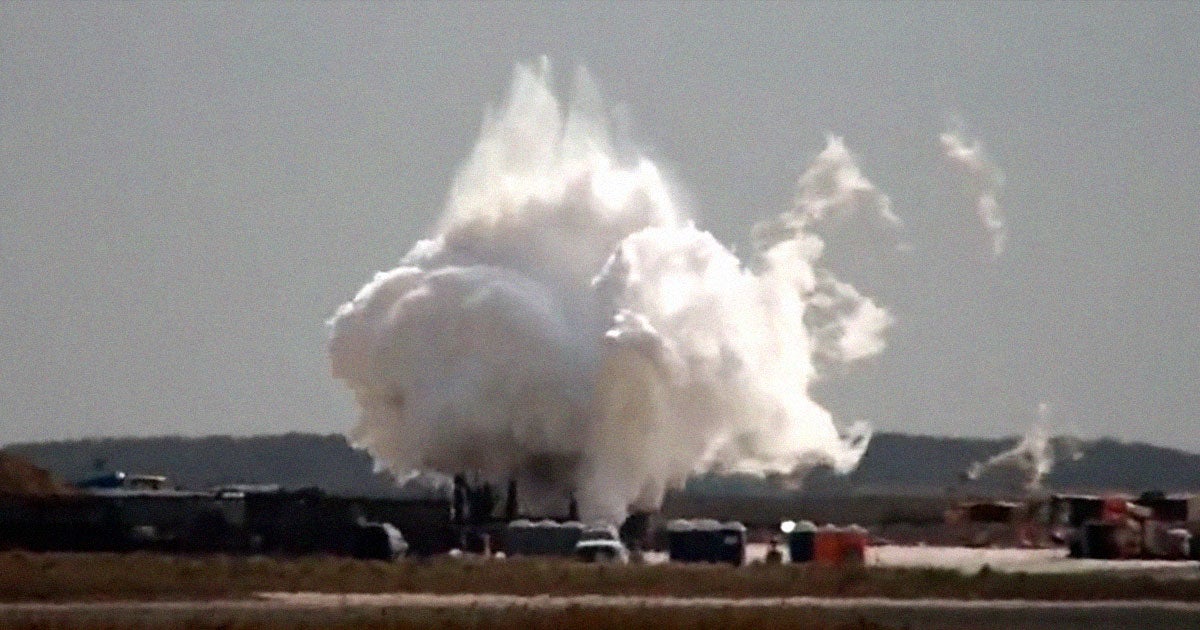 SpaceX blew up a test tank filled with liquid nitrogen on Wednesday. It’s unclear whether or not the explosion was intentional.