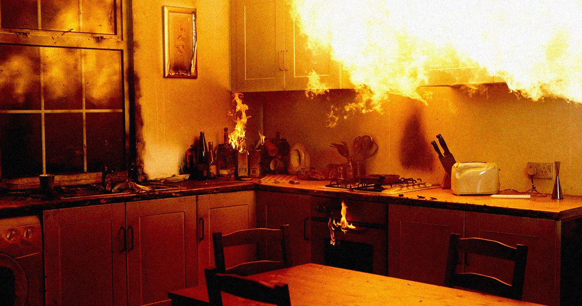 A college student found himself in a heated situation when he briefly set fire to his kitchen while creating homemade rocket fuel.