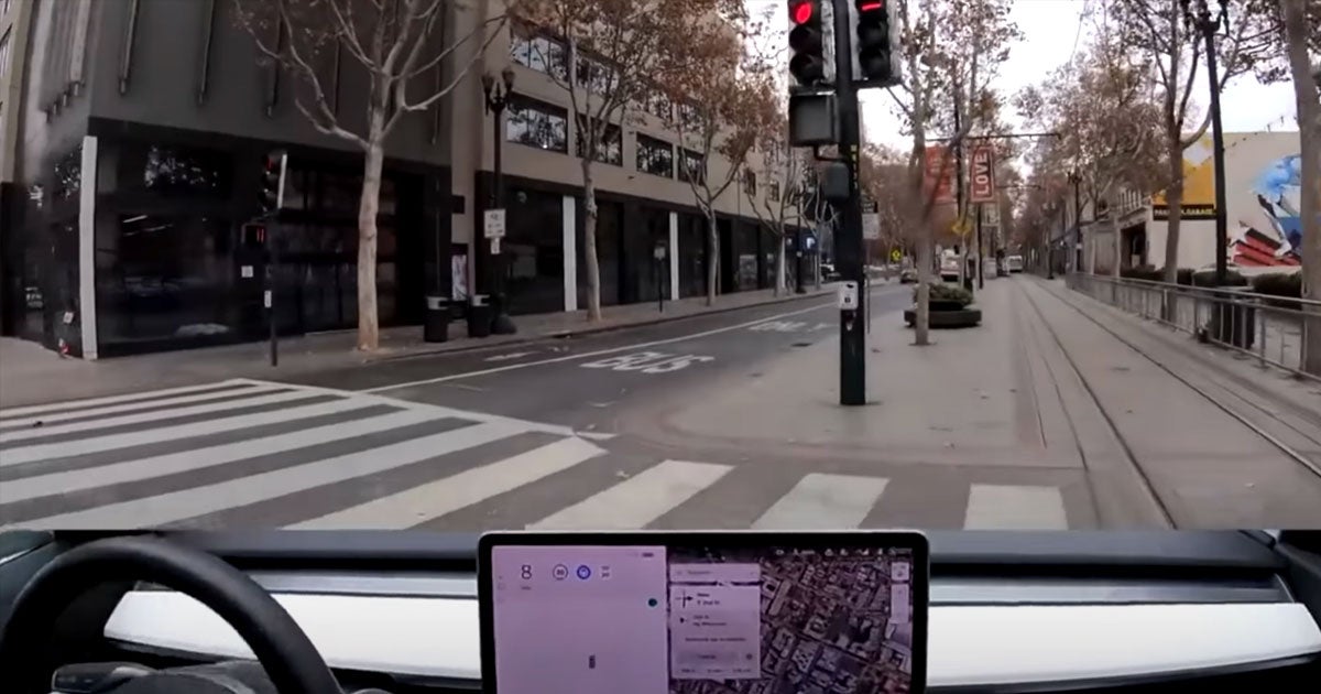 So much for Tesla having the most advanced self-driving technology in the world.