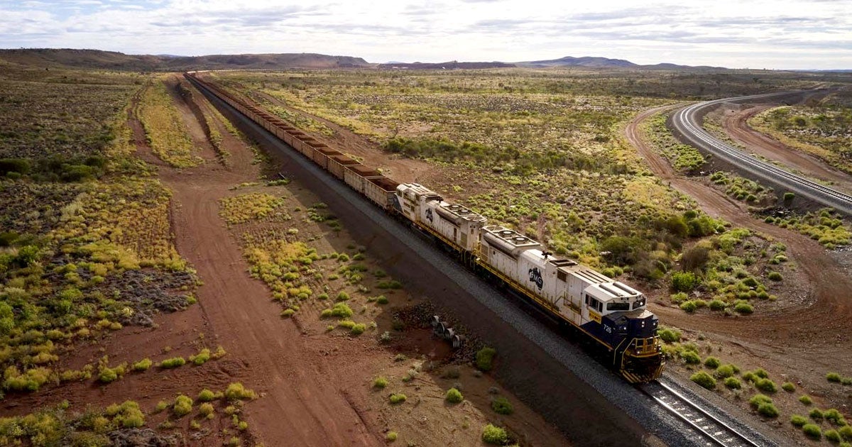 Mining company Fortescue is looking to reduce its carbon footprint with an electric "Infinity Train" that can fully recharge by rolling down the mountain.